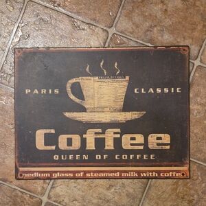 Coffee Bar/Kitchen Decor Metal Sign